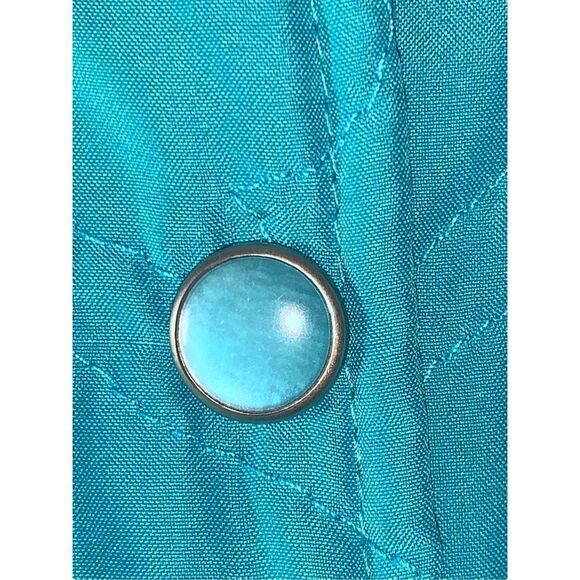 Vintage Blue Quilted Snap Down Jacket Small - Picture 5 of 10